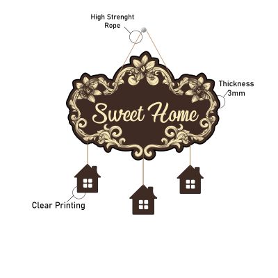Sweet Home Mdf Wall Hanging Home, Living, Hall, Bedroom &Office Decoration Wall Hanging New Home Decor Stylish Artworks Wall Hanging Gift Items